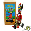 Duck On Bike Wind-Up Tin Toy Funny Action Schylling No. 213 USED