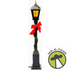 Byers' Choice Flickering 22" Lamp Post with Red Bow and Garland 1998 USED