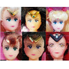 Sailor Moon Lot of 6 Adventure Dolls, Sailor Mercury, Jupiter, and More 1995 NEW