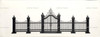 Department 56 Village Wrought Iron Gate and Fence 9 Piece Set Metal Accessory