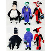 DC Lot of 18 Plush Bean Bag Characters Batman, Joker, Harley Quinn, and More