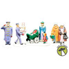 Department 56 Busy Sidewalks Set of 4 Porcelain Figures