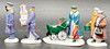 Department 56 Busy Sidewalks Set of 4 Porcelain Figures
