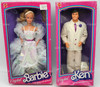 Barbie Crystal Barbie & Ken Dolls Lot of 2 Mattel 1983 NRFB