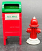 Department 56 Heritage Village Mail Box and Fire Hydrant Metal Accessories 52140