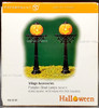 Department 56 Halloween Village Accessories Pumpkin Street Lamps Set of 2