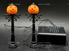 Department 56 Halloween Village Accessories Pumpkin Street Lamps Set of 2