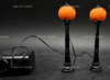 Department 56 Halloween Village Accessories Pumpkin Street Lamps Set of 2