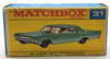 Matchbox Series #31 Vintage Lincoln Continental w/ Original Box Lesney New