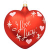 I Love Lucy Heart Kringle Glass Ornament Kurt S. Adler Inc