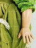 Effanbee Vintage 1940s Composition Doll 18" with Sleep Eyes & Green Dress USED