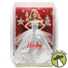 Barbie 2021 Holiday Signature Barbie Doll Mattel In Blonde White & Silver Gown