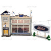 Department 56 Original Snow Village Uptown Motors Ford 3 Pieces 54941