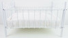 Designcraft Inc White Doll Crib Metal with White Eyelet Bedding for 14" Doll NEW