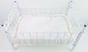 Designcraft Inc White Doll Crib Metal with White Eyelet Bedding for 14" Doll NEW