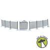 Department 56 Chain Link Fence With Gate Set of 3 Accessories 52345