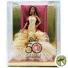Barbie 50th Anniversary Doll African American Gold Dress Mattel 2008 #N5860