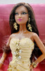 Barbie 50th Anniversary Doll African American Gold Dress Mattel 2008 #N5860