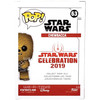Funko Pop Star Wars 63 Chewbacca Bobble-Head Gold Galactic Convention Exclusive
