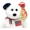 Ty Beanie Babies America the Bear White Plush Bear 2002