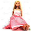 Barbie Supersize 18" Doll in Pink & Red Dress 1977 Mattel #9828