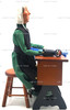 Byers Choice Amish Woman Quilting with Sewing Machine Table & Stool Signed