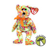 Ty Beanie Babies Groovey the Flower Print Bear Plush 2006