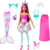 Barbie Dreamtopia Doll with Fairytale Clothes, Accessories, and Pets Mattel
