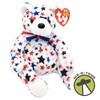 Ty Beanie Babies White the Bear Patriotic Plush 2003