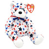 Ty Beanie Babies White the Bear Patriotic Plush 2003