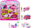 Barbie Mini BarbieLand 4-Pack Doll & Vehicle Set 4 Dolls and 4 Iconic Vehicles