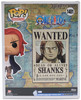 Funko Pop! Animation 1401 Shanks Wanted Poster C2E2 2024 Sticker Version