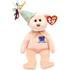 Ty Beanie Babies October the Birthday Bear with Hat Plush 2002
