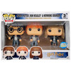 Funko POP Movies Harry Potter Ron Weasley and Hermione Granger 3 Pack Figure Set