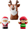 Fisher-Price Little People Toddler Toy Musical Christmas Train with Santa Elf & Reindeer Figures