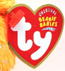 Ty Beanie Babies Happy Birthday the Bear Orange Holding Present 2004