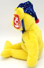 Ty Beanie Babies Happy Birthday the Bear Yellow with Jester Hat Plush