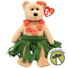 Ty Beanie Babies Alana the Bear Hawaiian with Hula Skirt Plush 2006