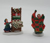 Department 56 Christmas Bazaar...Handmade Quilts Porcelain Figurines set 56594