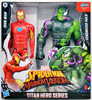 Marvel Titan Hero Spider-Man Maximum Venom Iron Man vs Venomized Hulk Figures