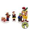 Department 56 Snow Village Kids, Candy Canes... And Ronald McDonald Set NEW