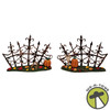 Department 56 Halloween Village Accessories Gothic Gate Fence Sections Set of 2