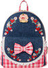 Strawberry Shortcake Denim Gingham Mini Backpack Loungefly