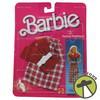 Barbie "B" Active Fashions Red top and Red & White Checked Skirt Outfit 1985 New
