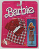Barbie "B" Active Fashions Red top and Red & White Checked Skirt Outfit 1985 New