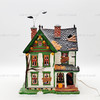 Department 56 Snow Village Halloween Spooky Farmhouse Flashing Lights 55315