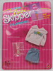 Barbie Teen Fun Skipper Fashion Denim Skirt, Pink Sweater 5860 Mattel 1987
