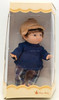 Magic Baby Boy Brunette Doll In Navy Outfit and Corduroy Hat 2002 No. 10025