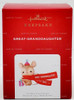 Great-Granddaughter Mouse Hallmark Keepsake Christmas Ornament 2021