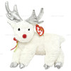 Ty Beanie Babies Sleighbelle the Reindeer White Winter Christmas Plush